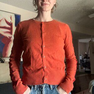 Orange Cardigan.